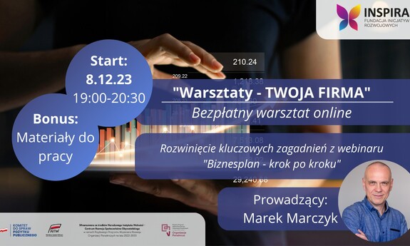 Bezpłatne warsztaty online pt. TWOJA FIRMA